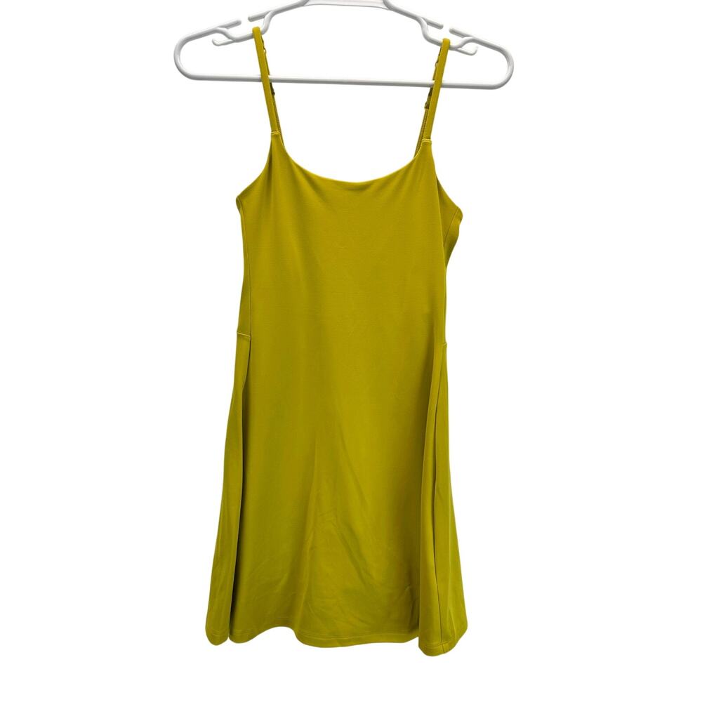 Girlfriend Collective Naomi Workout Dress Yellow Green XS Tennis Athletic